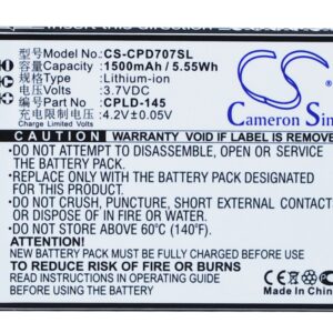 Coolpad 8707 CPLD-145 Replacement Battery 3.7V 1500mAh