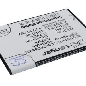 Coolpad 8020 CPLD-08 Replacement Battery 3.7V 1600mAh