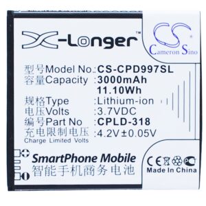 Coolpad 8970L 9080W 9970 Replacement Battery 3.7V 3000mAh