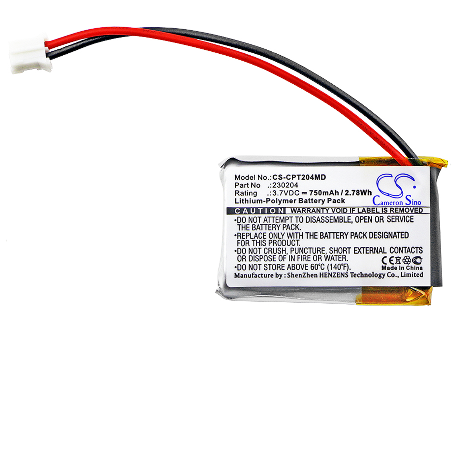 Celltreat Pipet Controller Replacement Battery 3.7V 750mAh