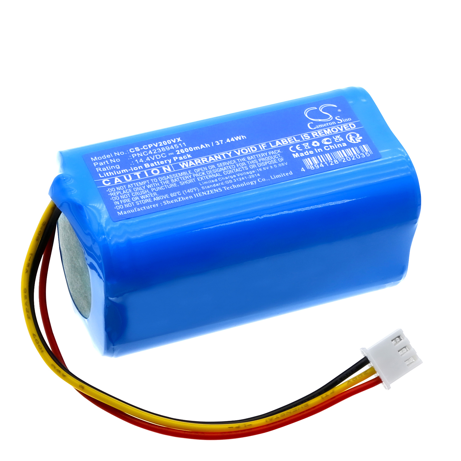 Concept VR2000 VR2010 Vacuum Replacement Battery 2600mAh