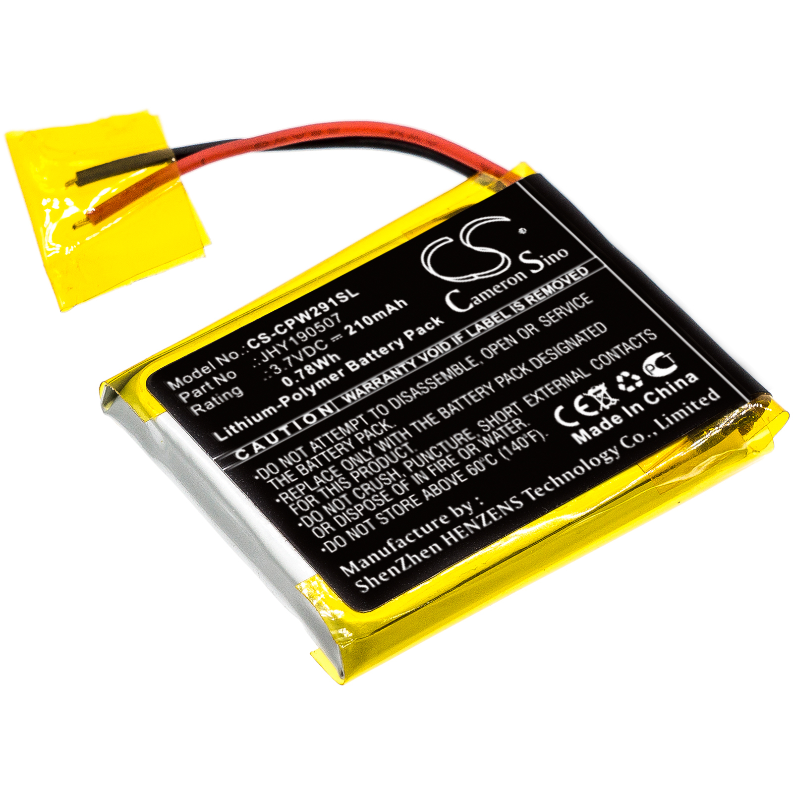 Compustar 2W901R-SS JHY190507 Replacement Battery 210mAh