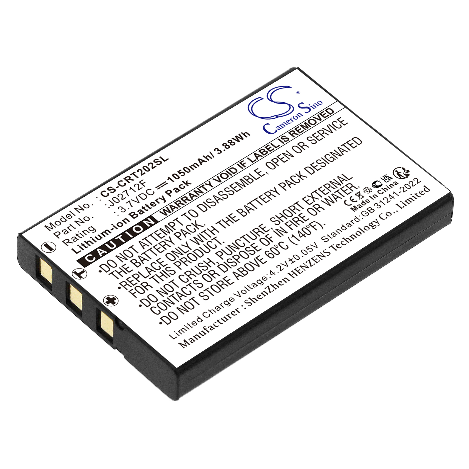 Creative Vado HD MP3 Player Replacement Battery 1050mAh