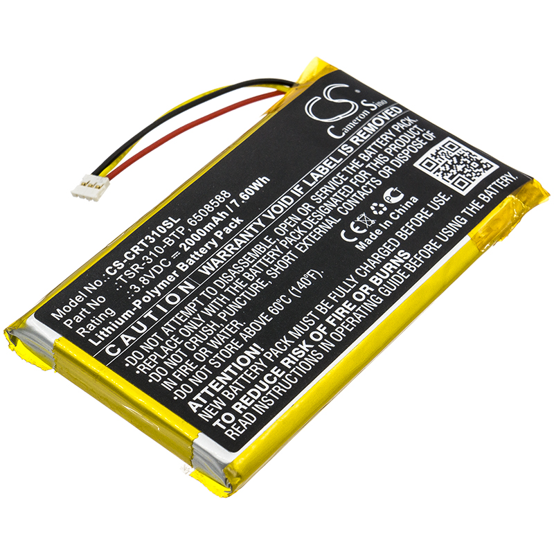 Crestron TSR-310 Remote Control Replacement Battery 2000mAh