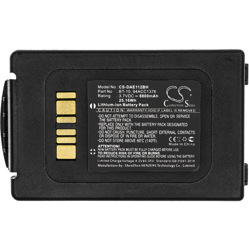 Datalogic ELF 94ACC1376 Replacement Battery 3.7V 6800mAh