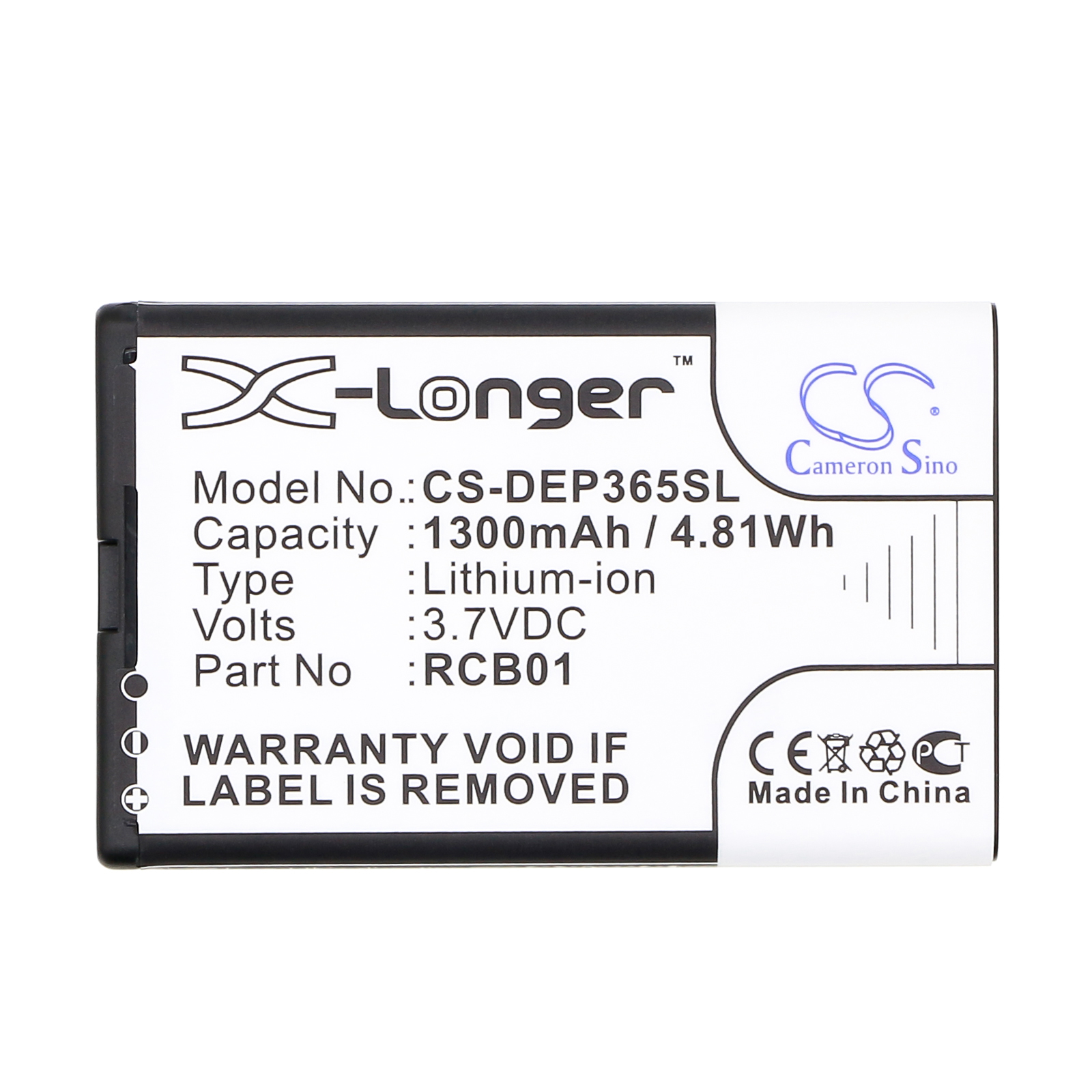 ALIGATOR C200 Replacement Battery 3.7V 1300mAh