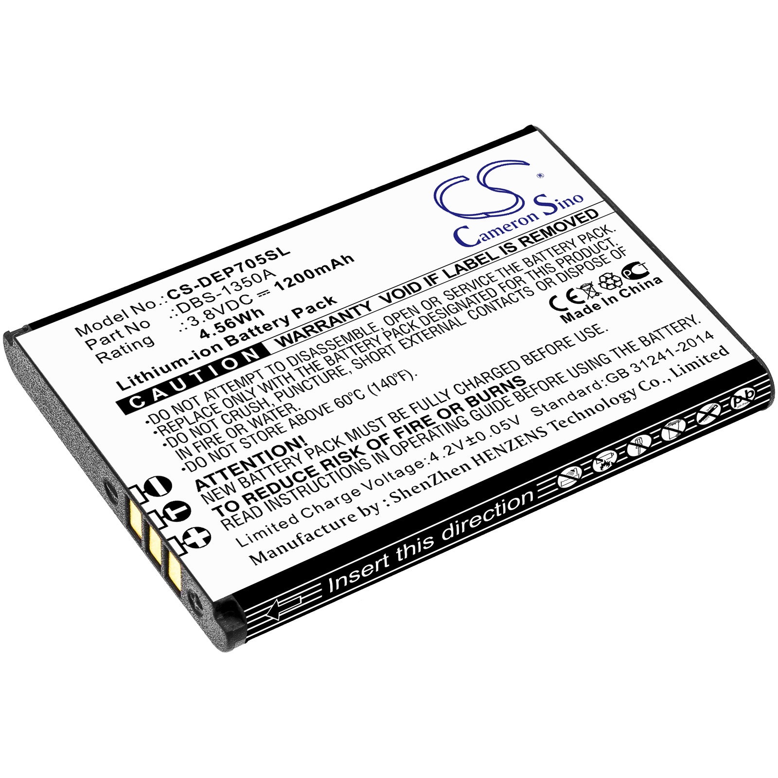 Doro 7050 Flip 7050TL 7060 Replacement Battery 3.8V 1200mAh