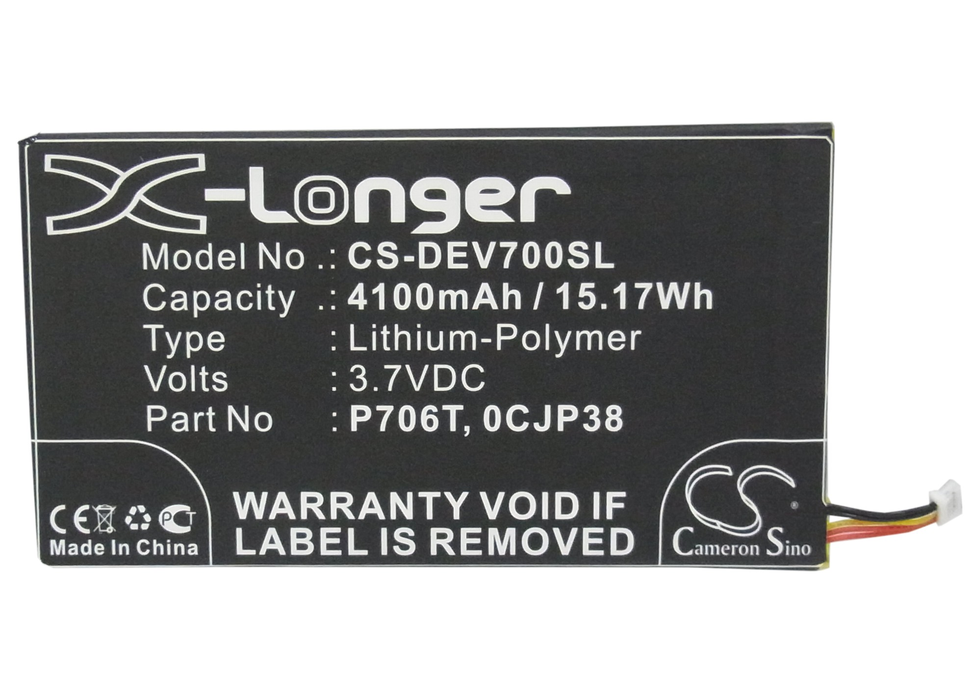 DELL Venue 7 Venue 8 0CJP38 0DHM0J 0YMXOW Tablet Replacement Battery 3.7V 4100mAh
