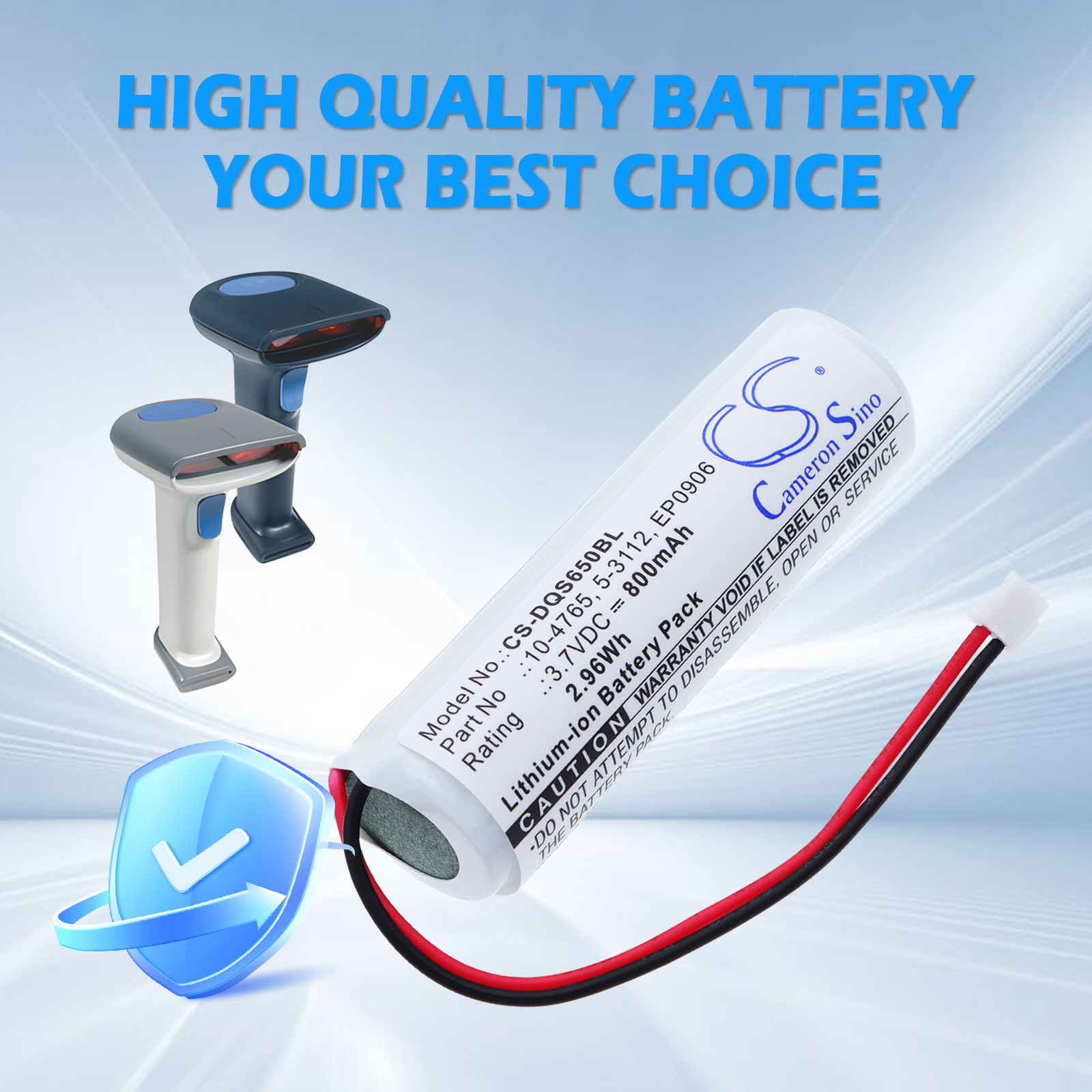Datalogic QS65-2030000R Replacement Battery 3.7V 800mAh
