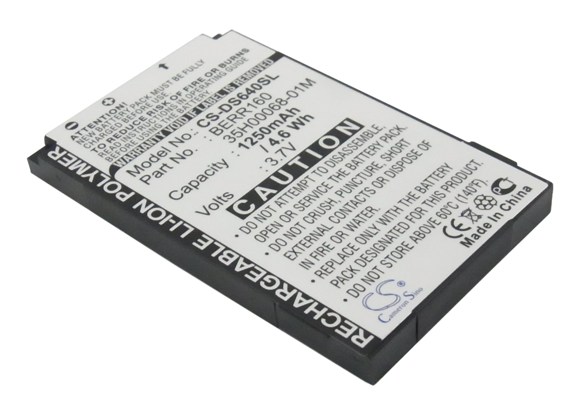 HTC Iris S640 Telus Mobility 35H00068-01M Replacement Battery 3.7V 1250mAh