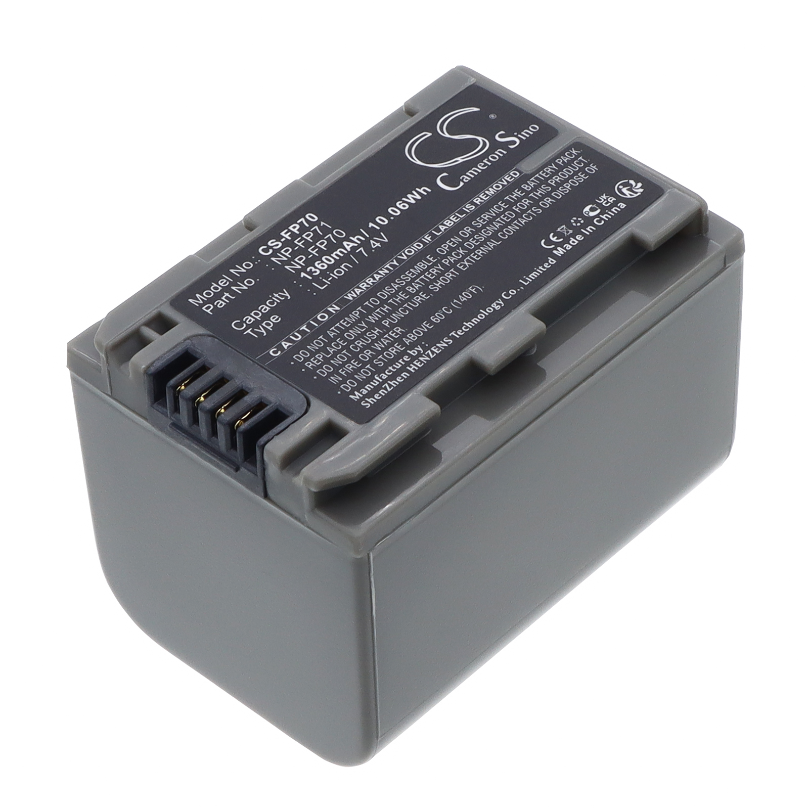 Sony NP-FP60 Digital Camera Replacement Battery 7.4V 1360mAh