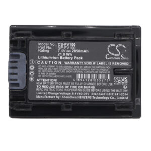 Sony DCR-SR100 DCR-SR300 DCR-SR60 DCR-SR62 Replacement Battery 2850mAh
