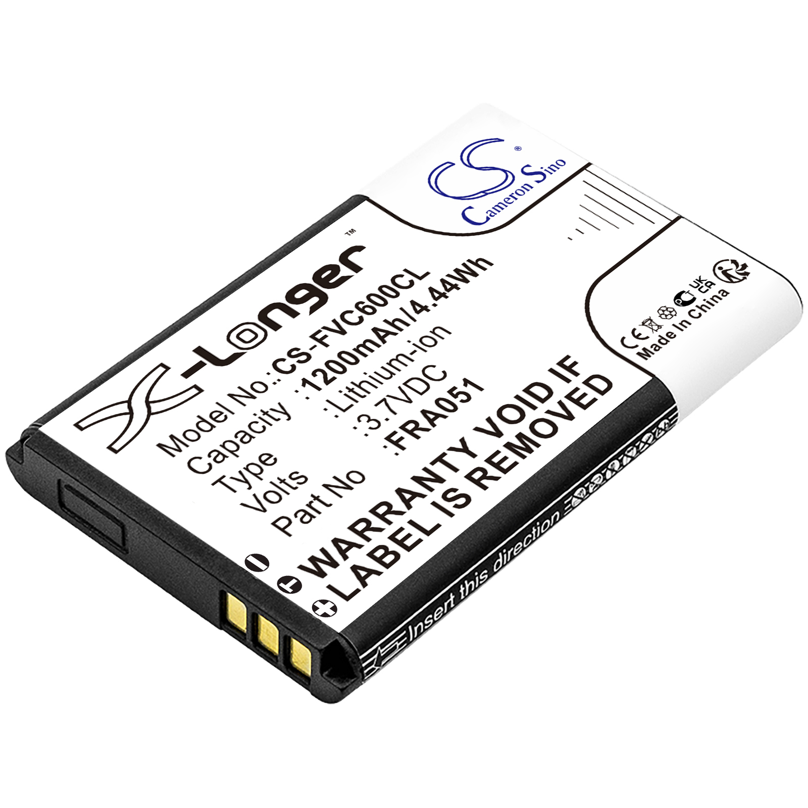 Fritz!FON C6 M3 X6 312BAT026 Replacement Battery 1200mAh