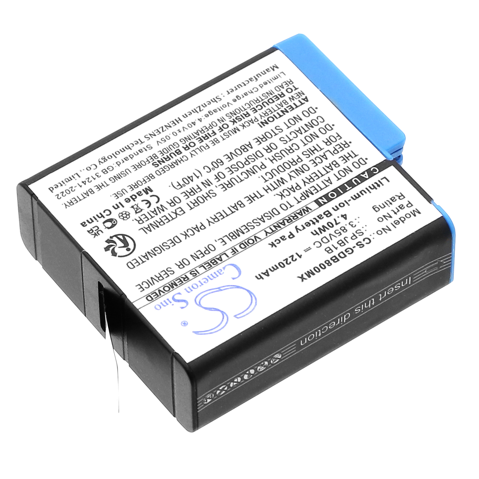 Gopro HD8.01 Hero 5 Black Replacement Battery 1220mAh