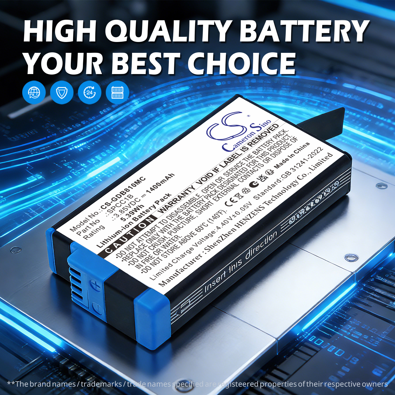 Gopro ACBAT-001 Max Replacement Battery 3.85V 1400mAh