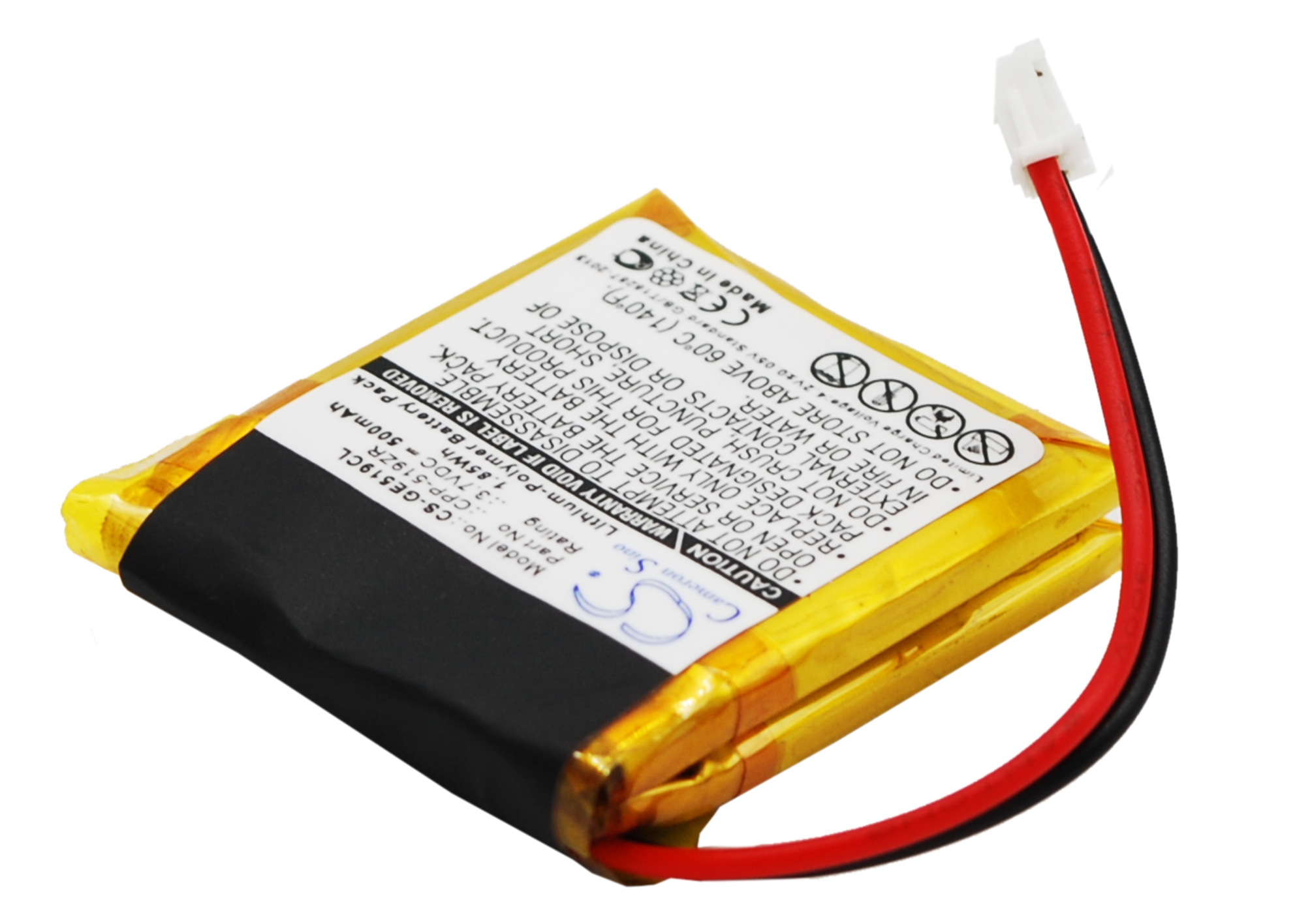 GE 5-2682 Cordless Phone Replacement Battery 3.7V 500mAh