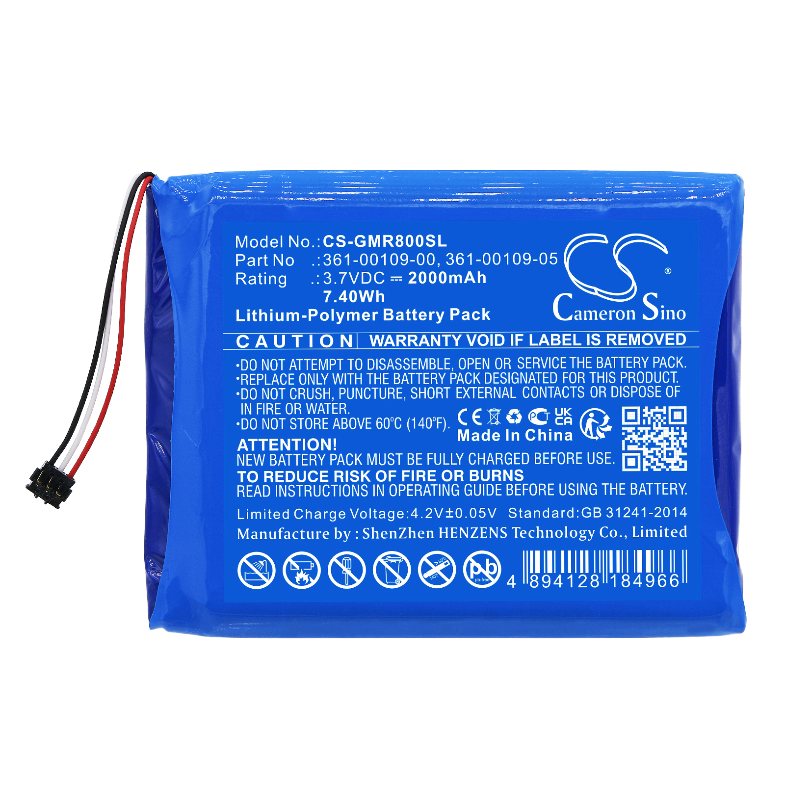 Garmin DEZL OTR800 Overlander Replacement Battery 2000mAh