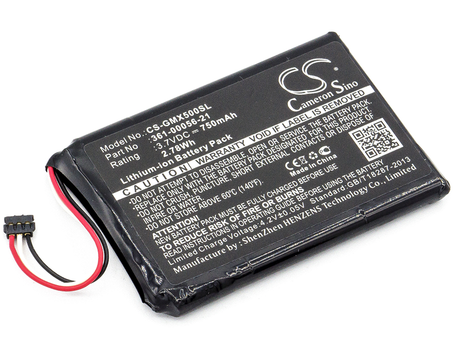 Garmin 010-01531-00 Replacement Battery 3.7V 750mAh