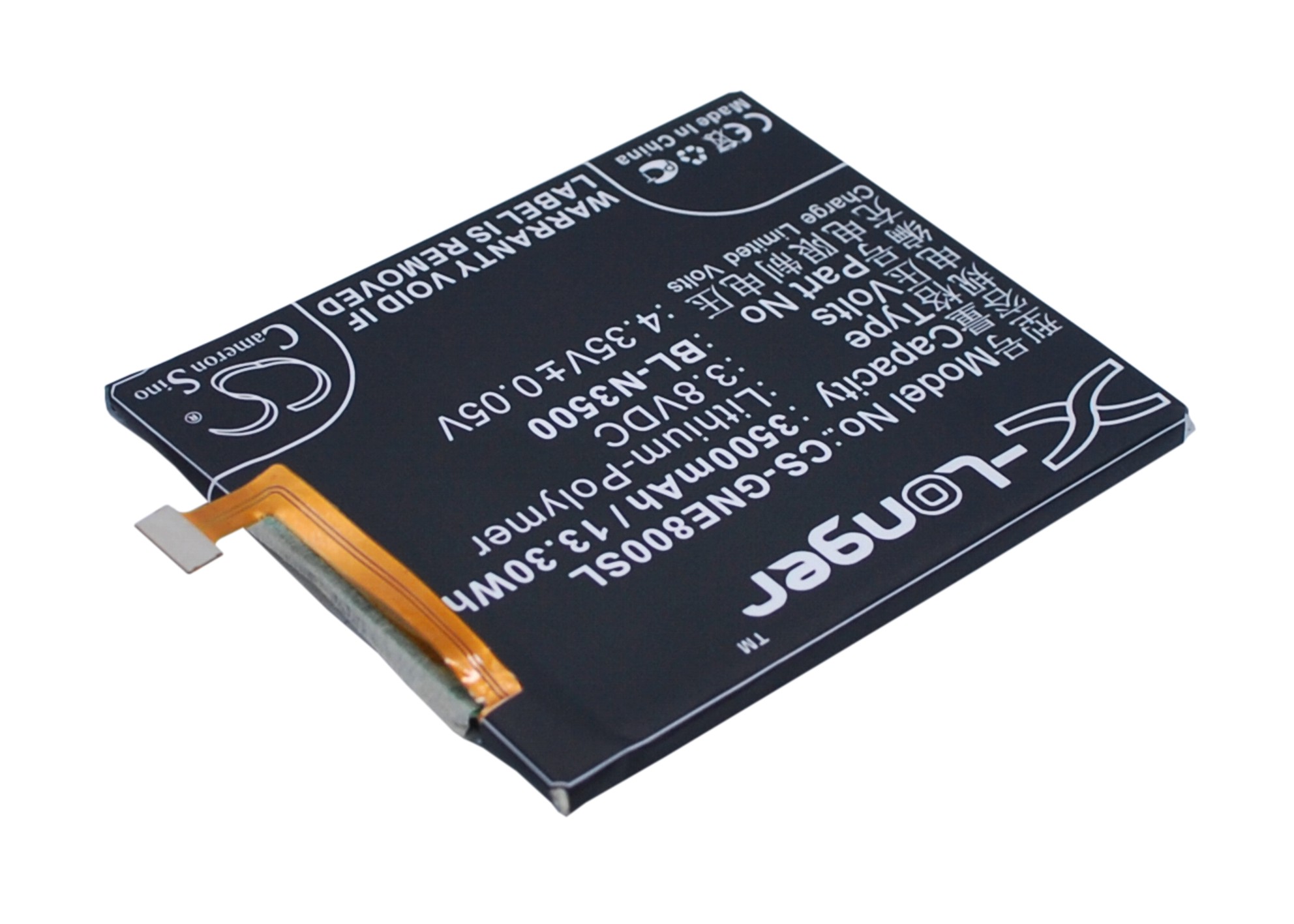 BLU Pure XL GIONEE Elife E8 Replacement Battery 3.8V 3500mAh