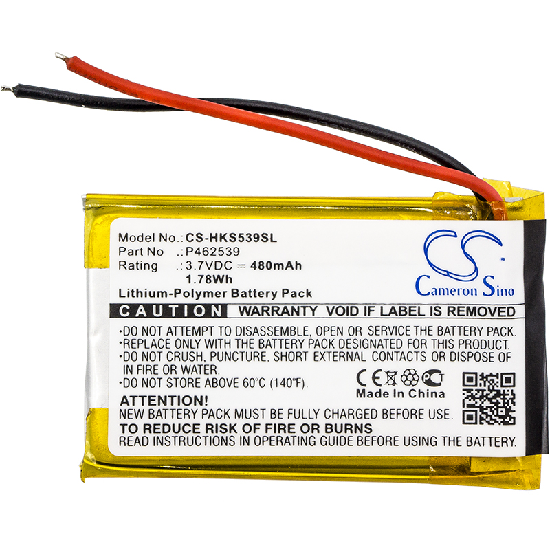 Harman/Kardon SOHO P462539 Headset Replacement Battery 480mAh