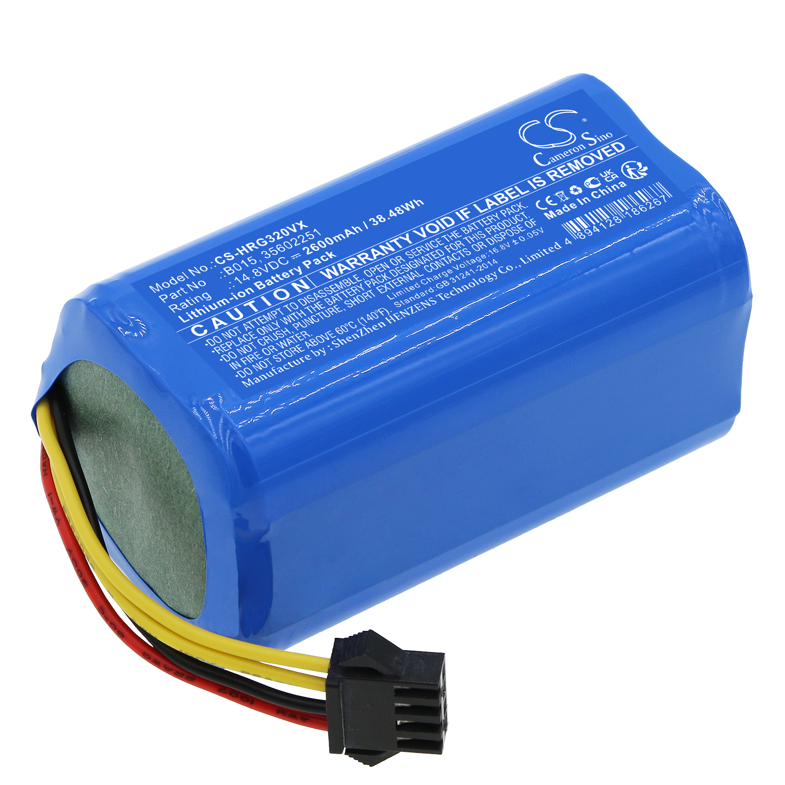 Easyhome 800560 Robot Vacuum Replacement Battery 2600mAh