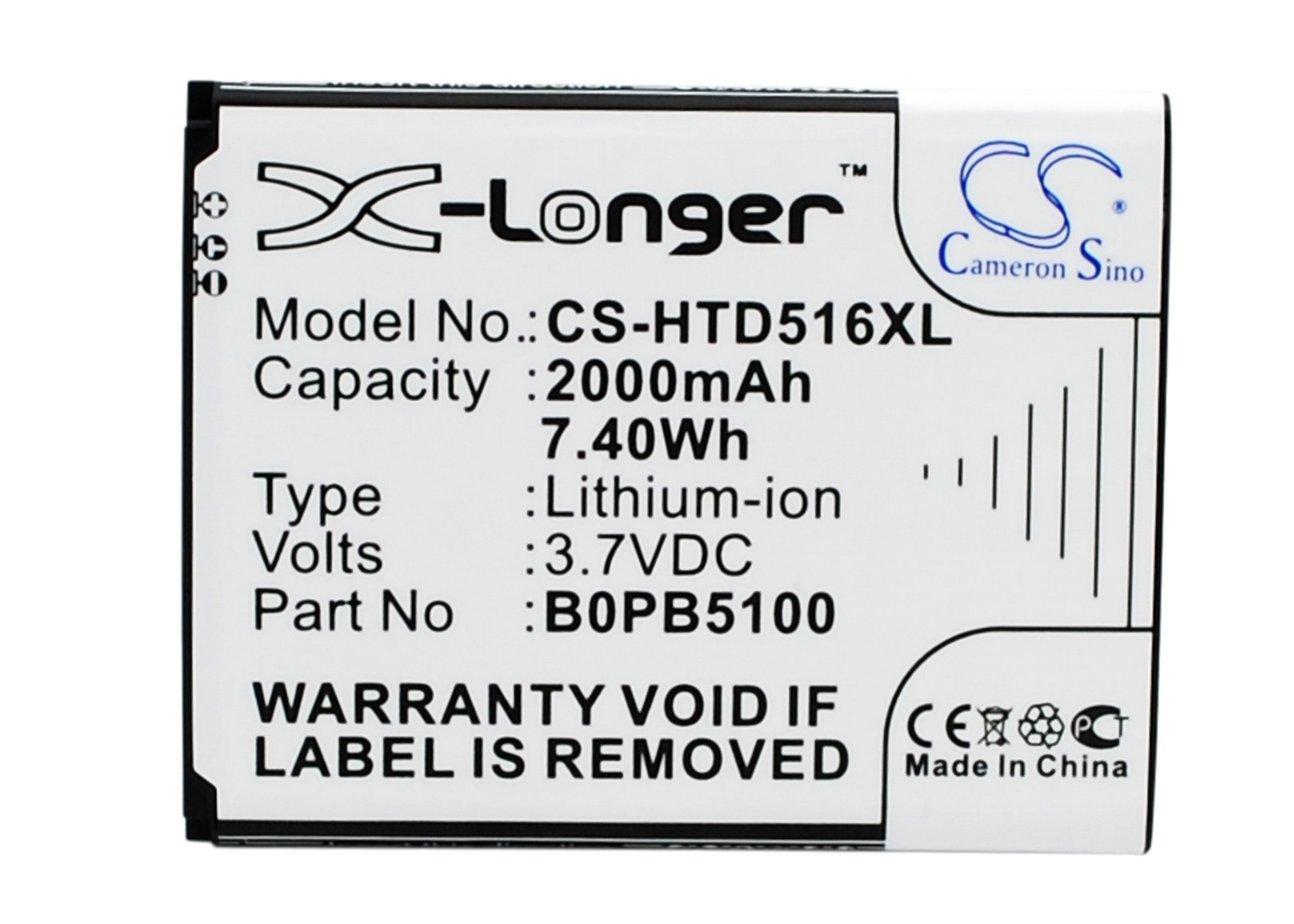 HTC D516 Desire 516 Replacement Battery 3.7V 2000mAh