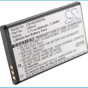 Huawei G6620 G7210 T1201 T1209 Orange Panama Replacement Battery 800mAh
