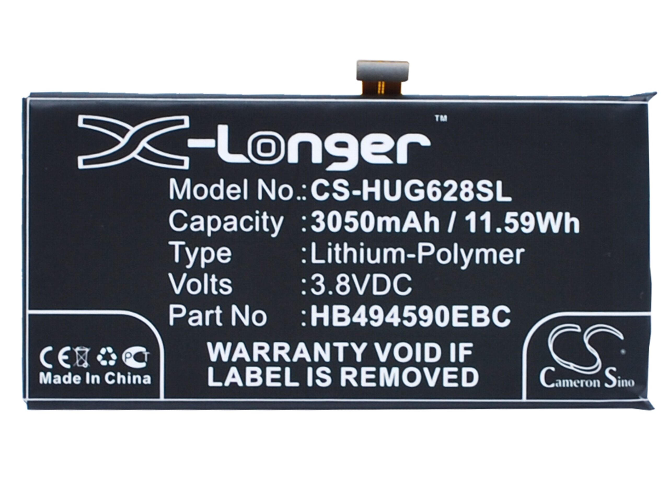 Honor Huawei Ascend G628 Replacement Battery 3.8V 3050mAh