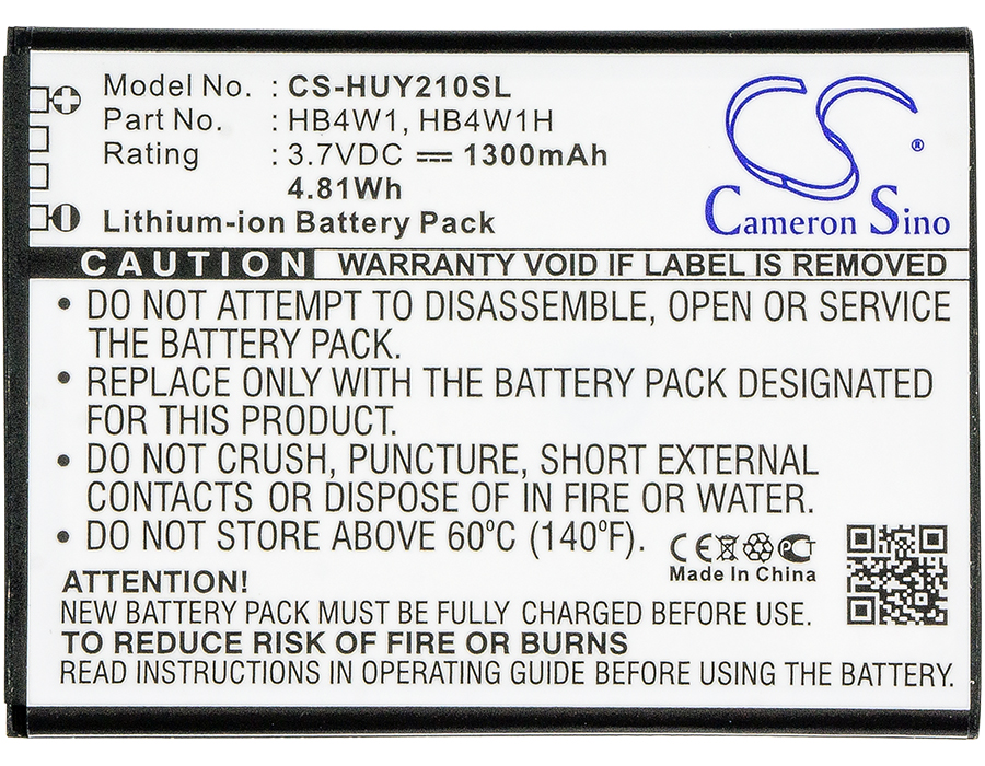 Huawei Ascend C8813 Ascend C8813D Ascend C8813Q Replacement Battery 1300mAh