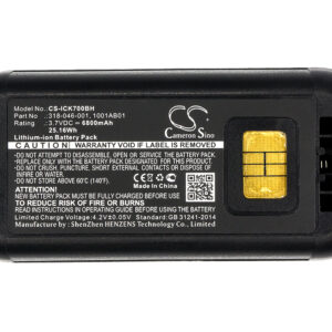 Intermec CK70 CK71 1001AB01 1001AB02 318-046-001 Replacement Battery 6800mAh