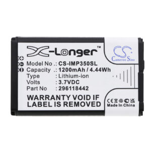 Ingenico iMP350 iSMP 296118442 Credit Card Reader Replacement Battery 3.7V 1200mAh