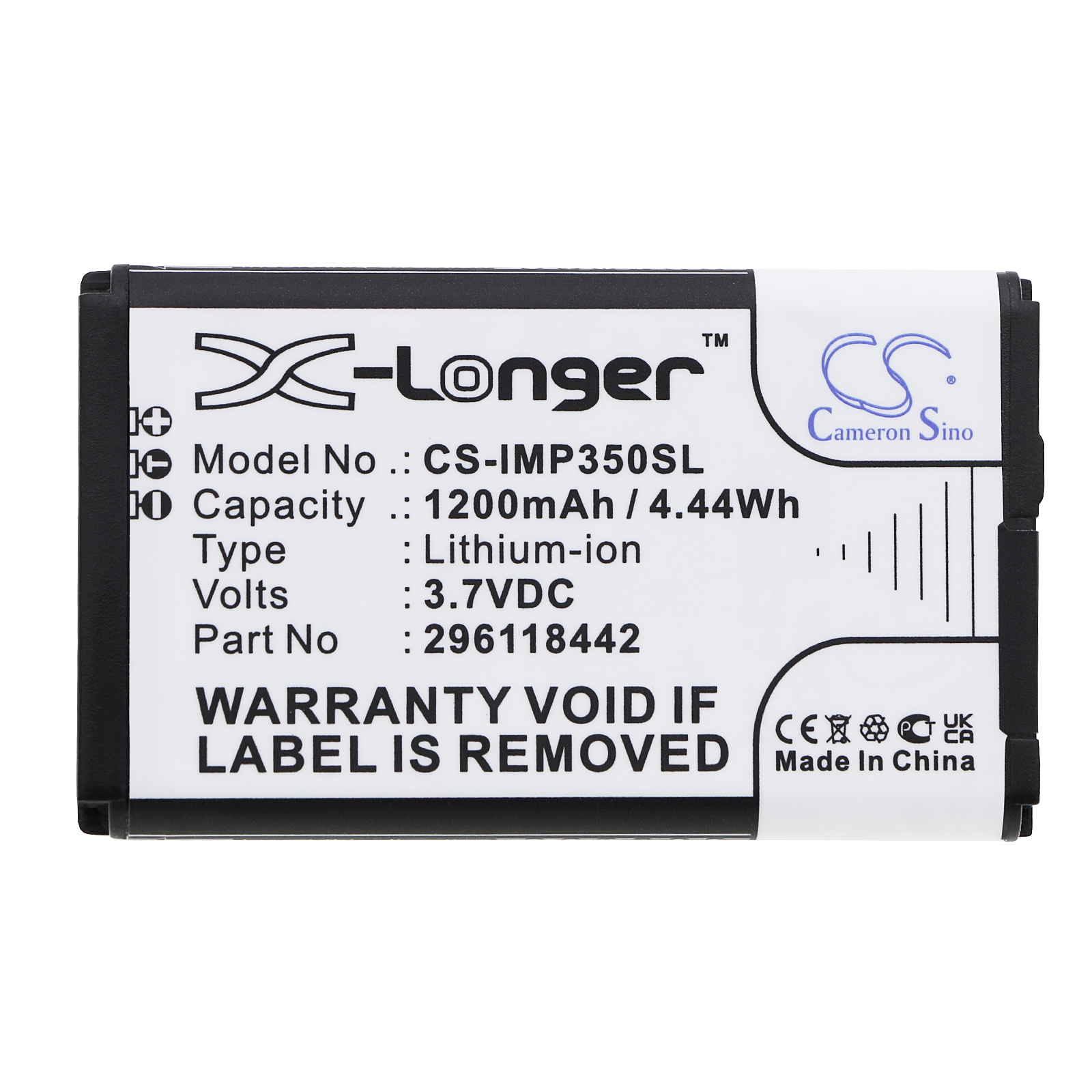 Ingenico iMP350 iSMP Replacement Battery 3.7V 1200mAh