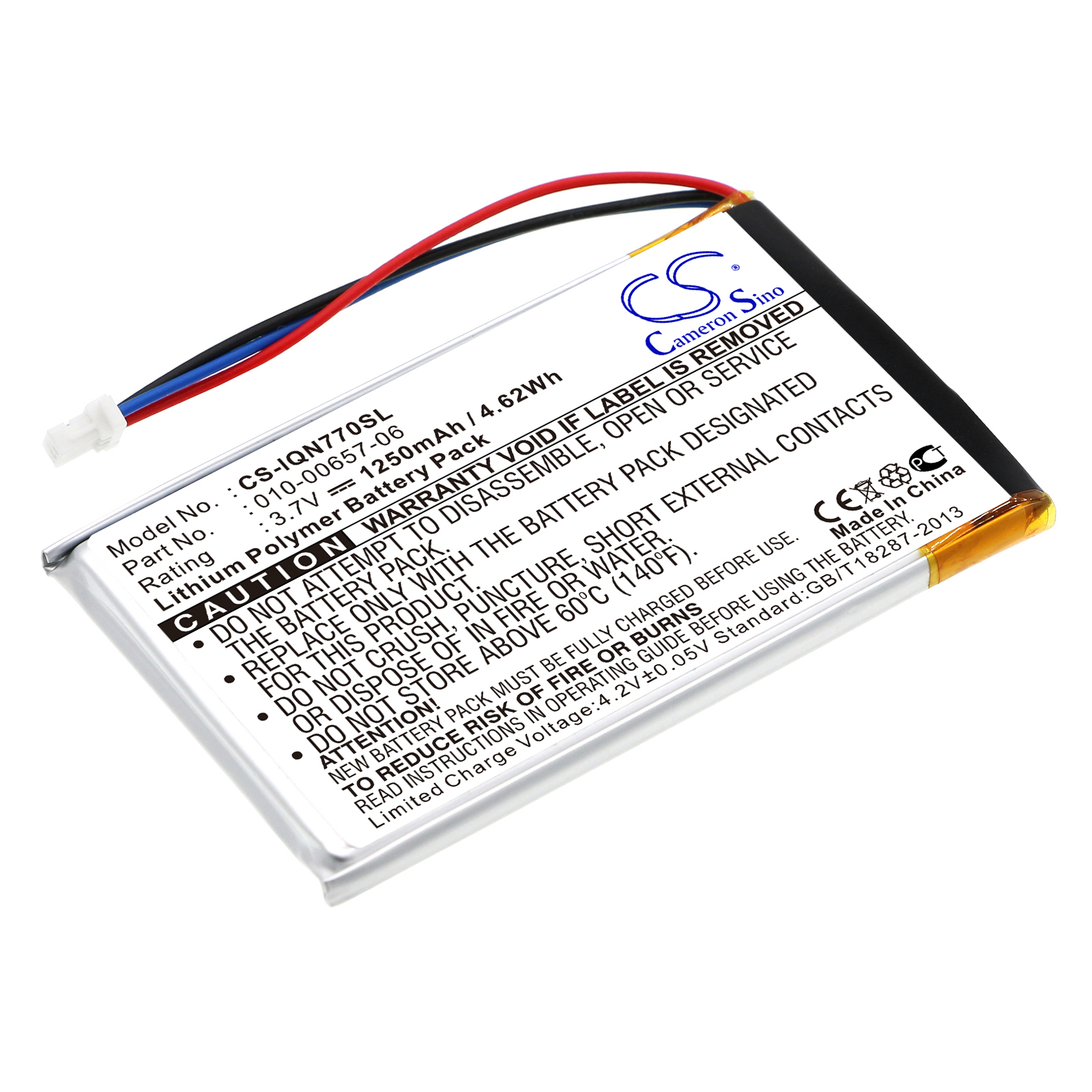 Garmin Nuvi 770 GPS/Navigator Replacement Battery 1250mAh