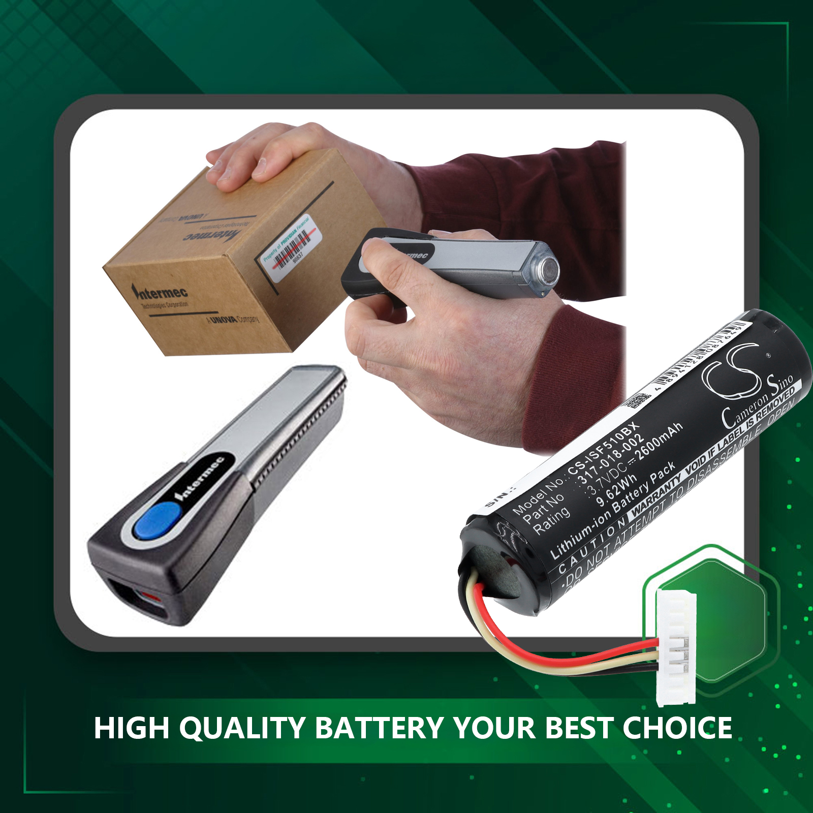 Honeywell IN51L3-D Replacement Battery 3.7V 2600mAh