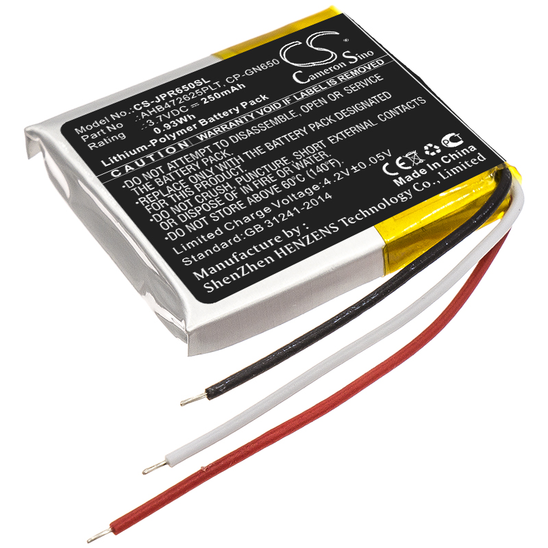 Jabra Engage 75 Evolve 65 Evolve 80 WHB051HS Replacement Battery 3.7V 250mAh