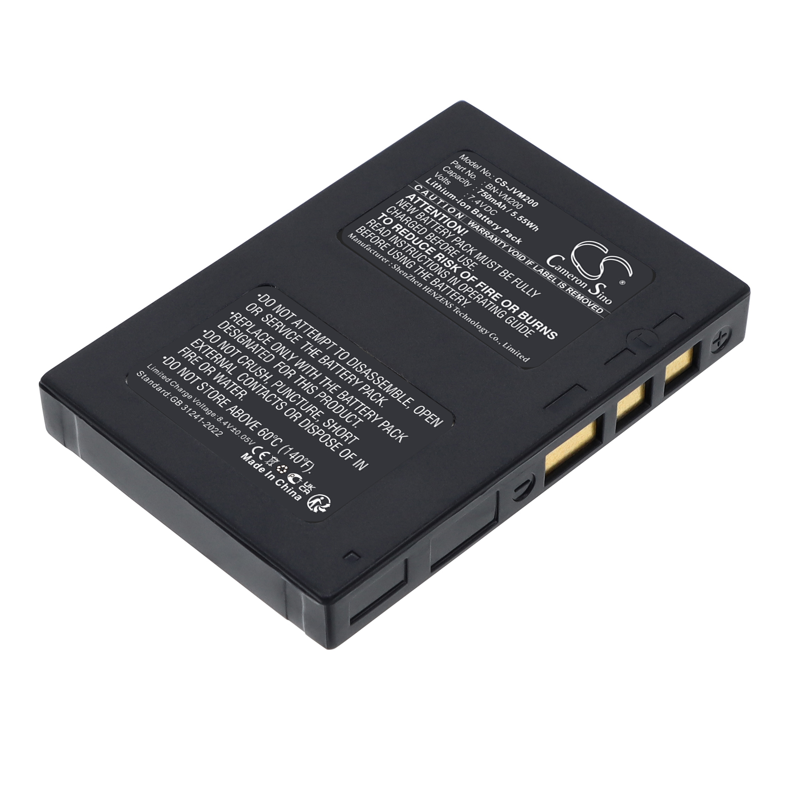 JVC GZ-MC100 GZ-MC100EK GZ-MC100EX GZ-MC100U Replacement Battery 750mAh