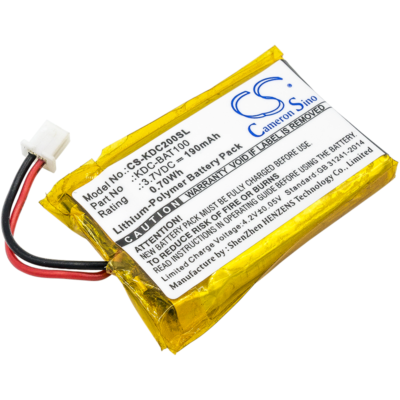 KOAMTAC KDC-100 KDC-200 KDC20 KDC200 KDC200iM KDC80 Replacement Battery 190mAh