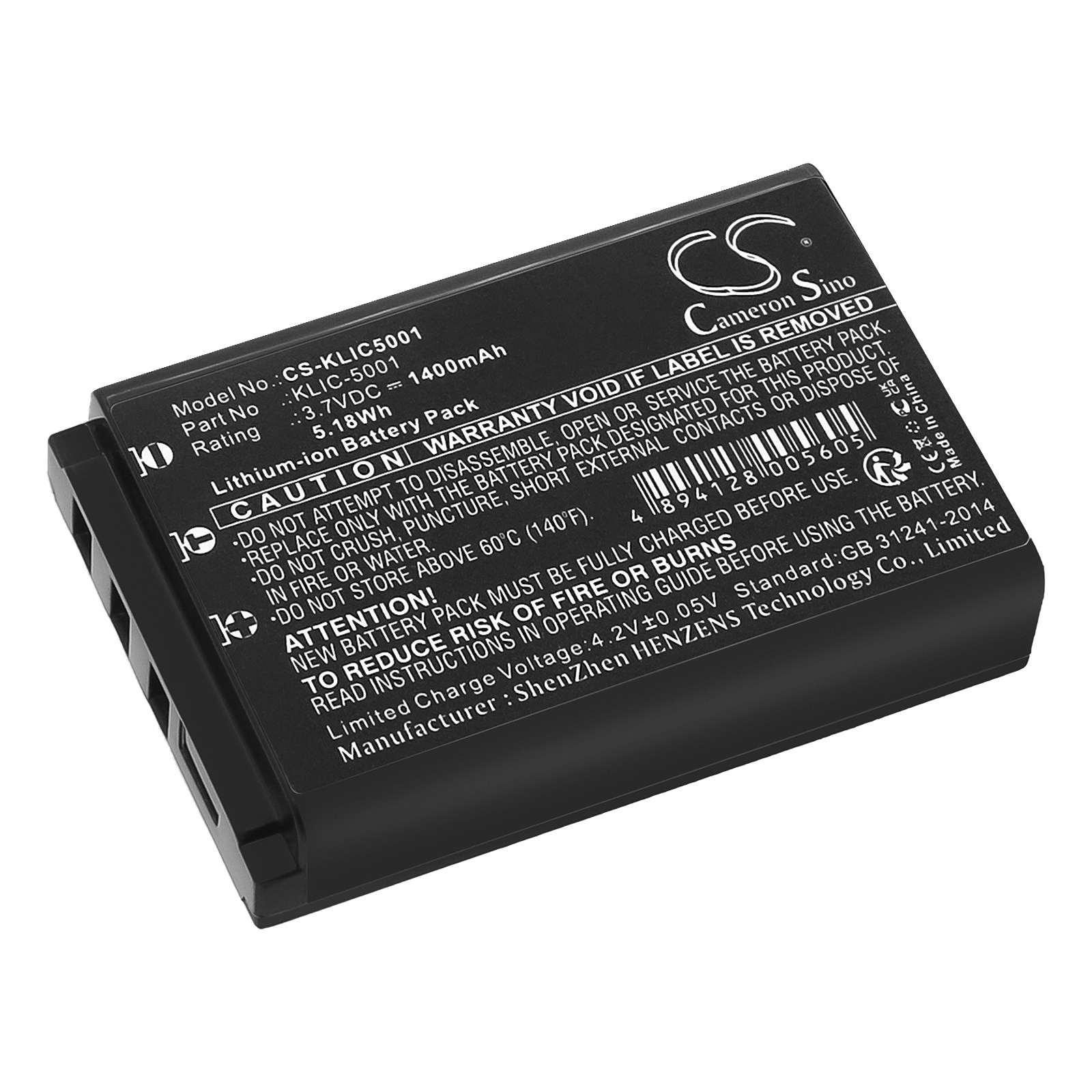 Kodak EasyShare DX6490 EasyShare DX7440 Digital Camera Replacement Battery 1400mAh