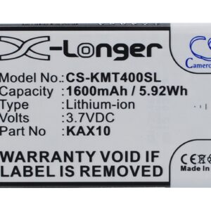 KAZAM Trooper X4.0 KAX10 KAX10MXJAK038738 KAX40 Replacement Battery 1600mAh
