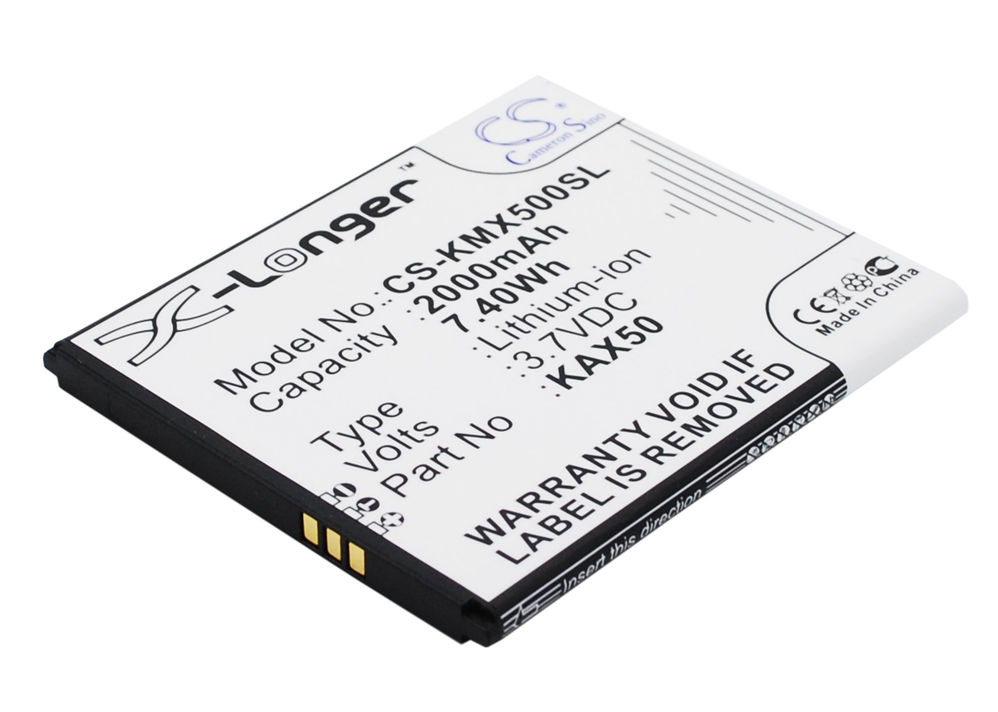 KAZAM Trooper X5.0 KAX50 Mobile/SmartPhone Replacement Battery 3.7V 2000mAh