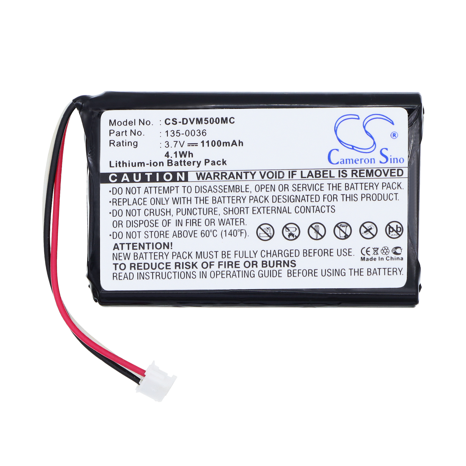 Digital Ally DV-500ULTRA Replacement Battery 3.7V 1100mAh