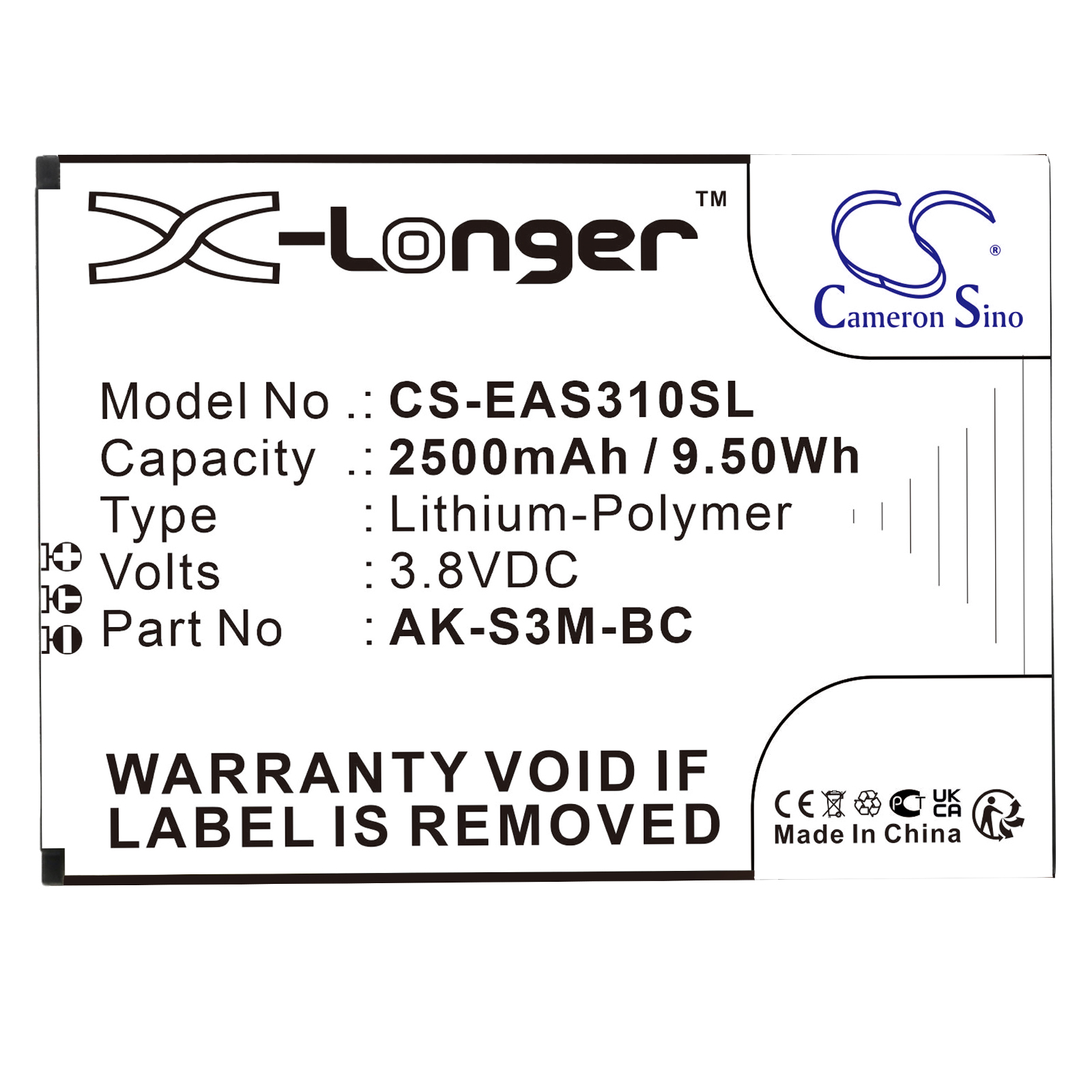 Emporia Smart 3 Mini Replacement Battery 3.8V 2500mAh