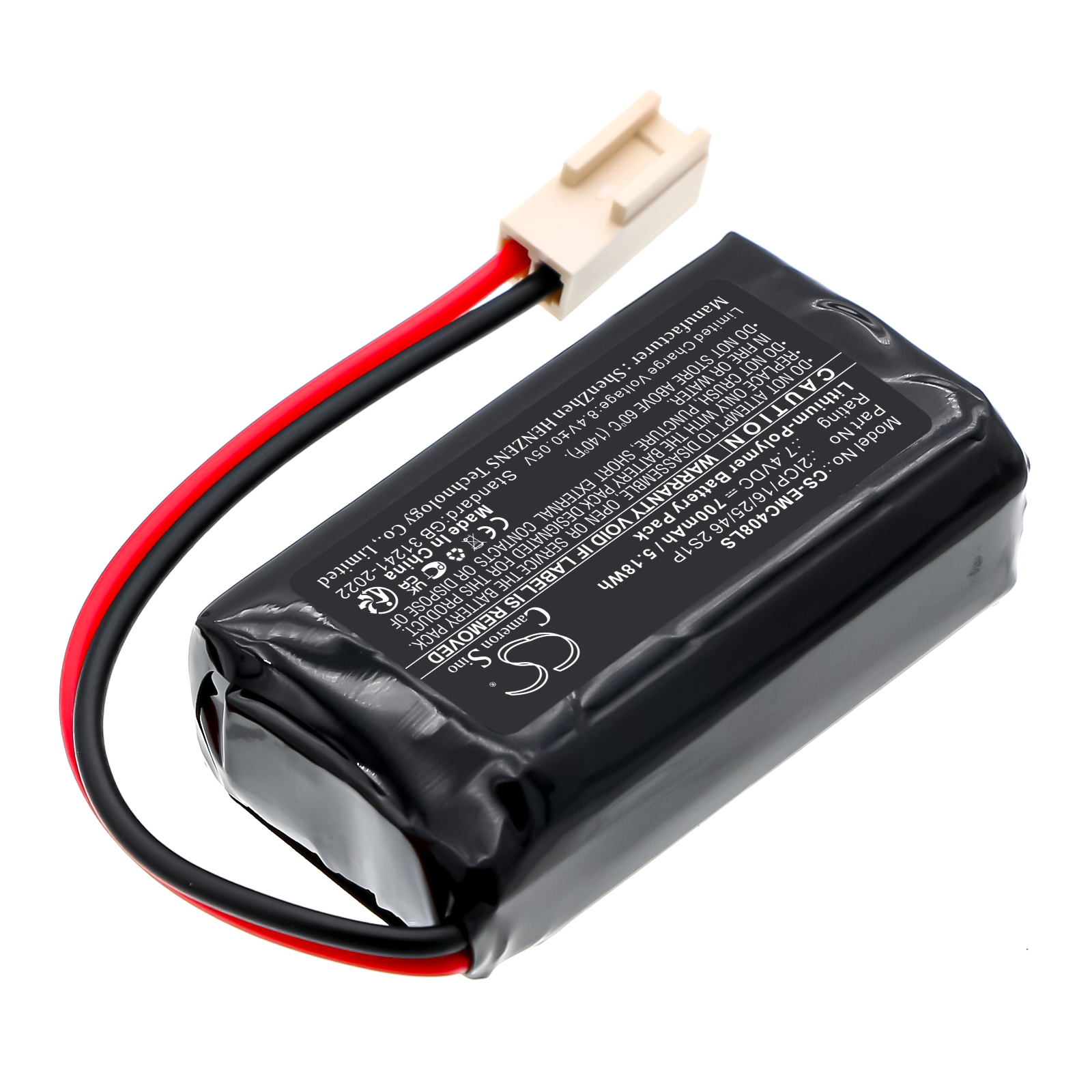 Neptolux 175-8070 EVE B0408 Emergency Lighting Replacement Battery 700mAh