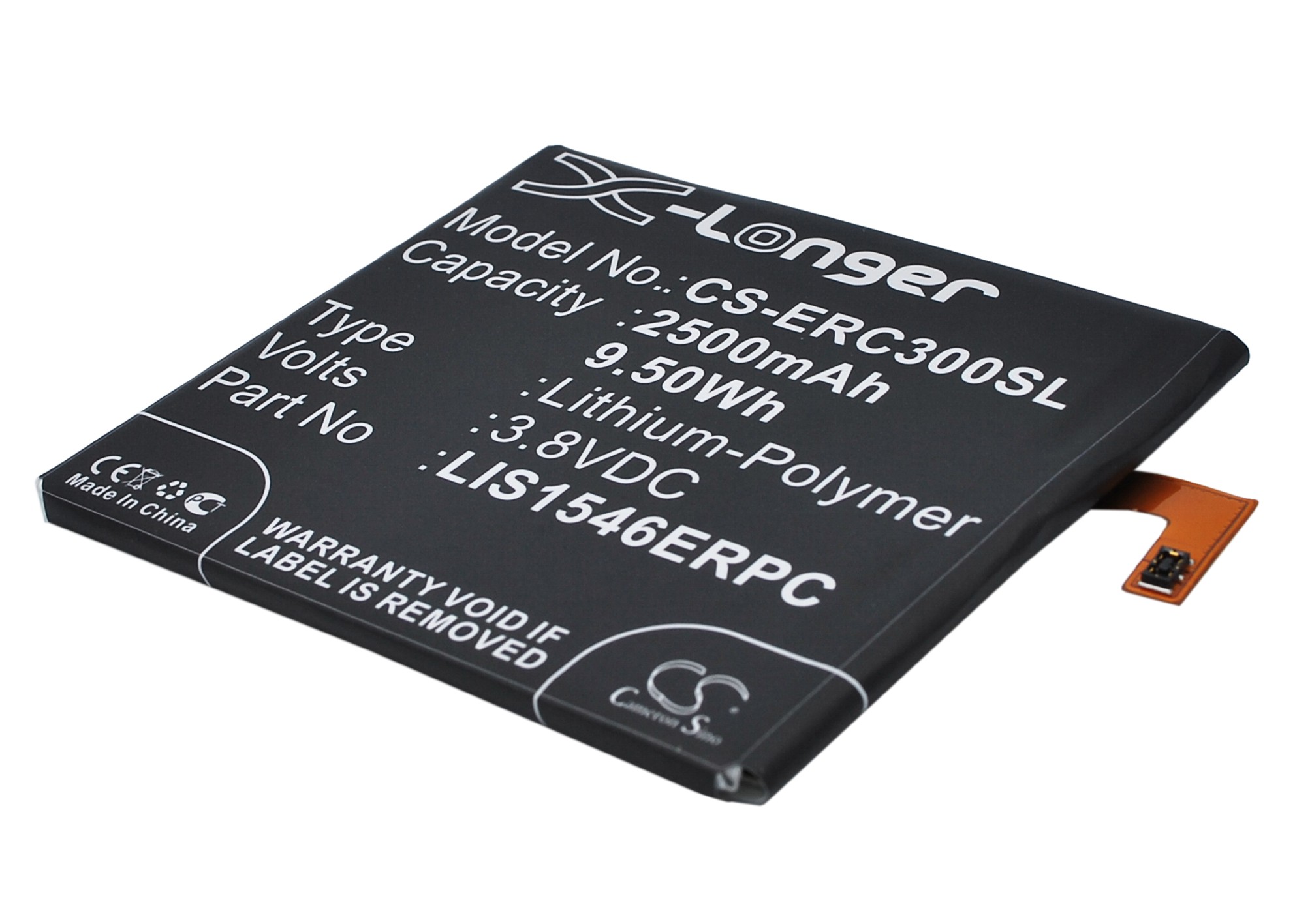 Sony Ericsson D2502 D2533 Replacement Battery 3.8V 2500mAh
