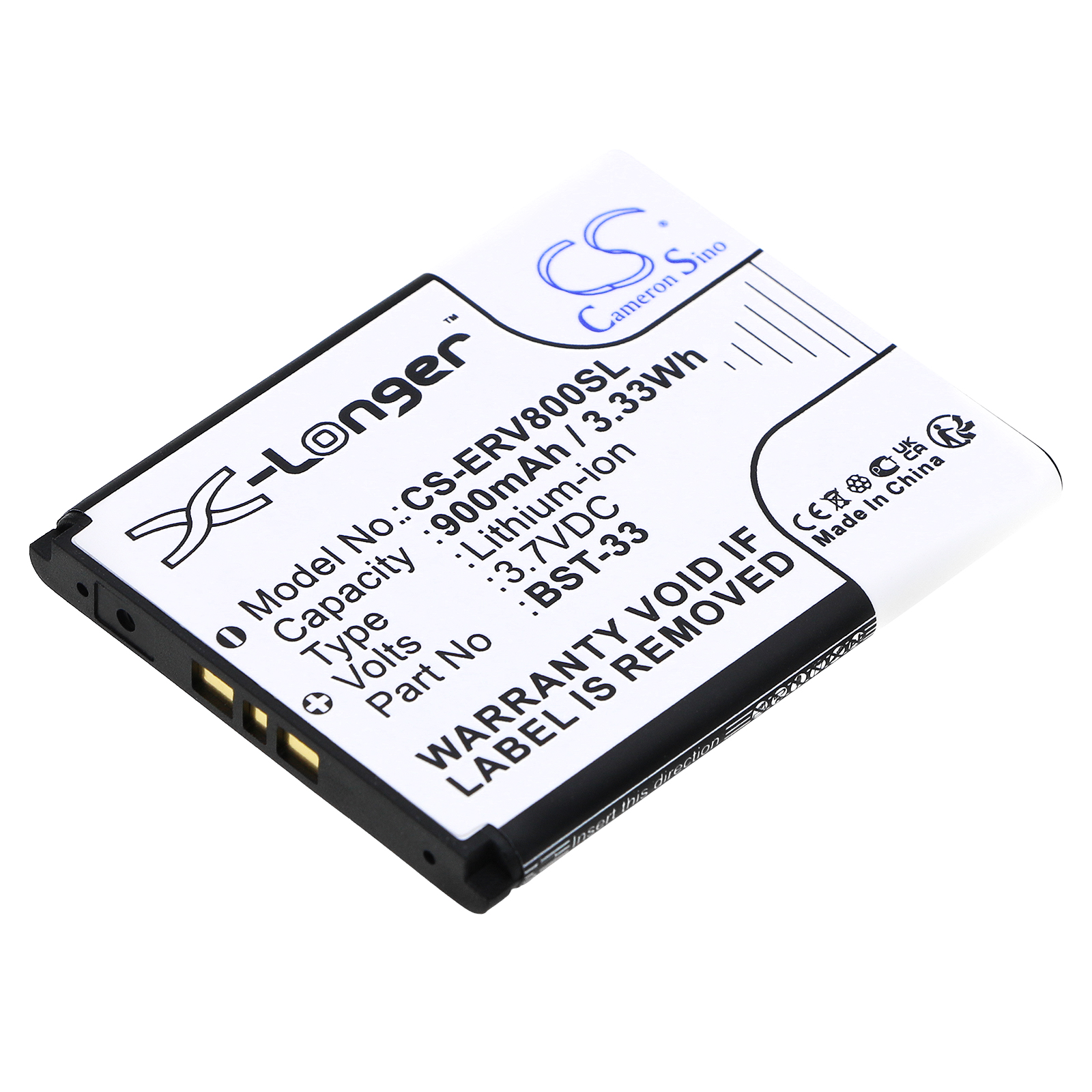 Sony Ericsson C702 Replacement Battery 3.7V 900mAh