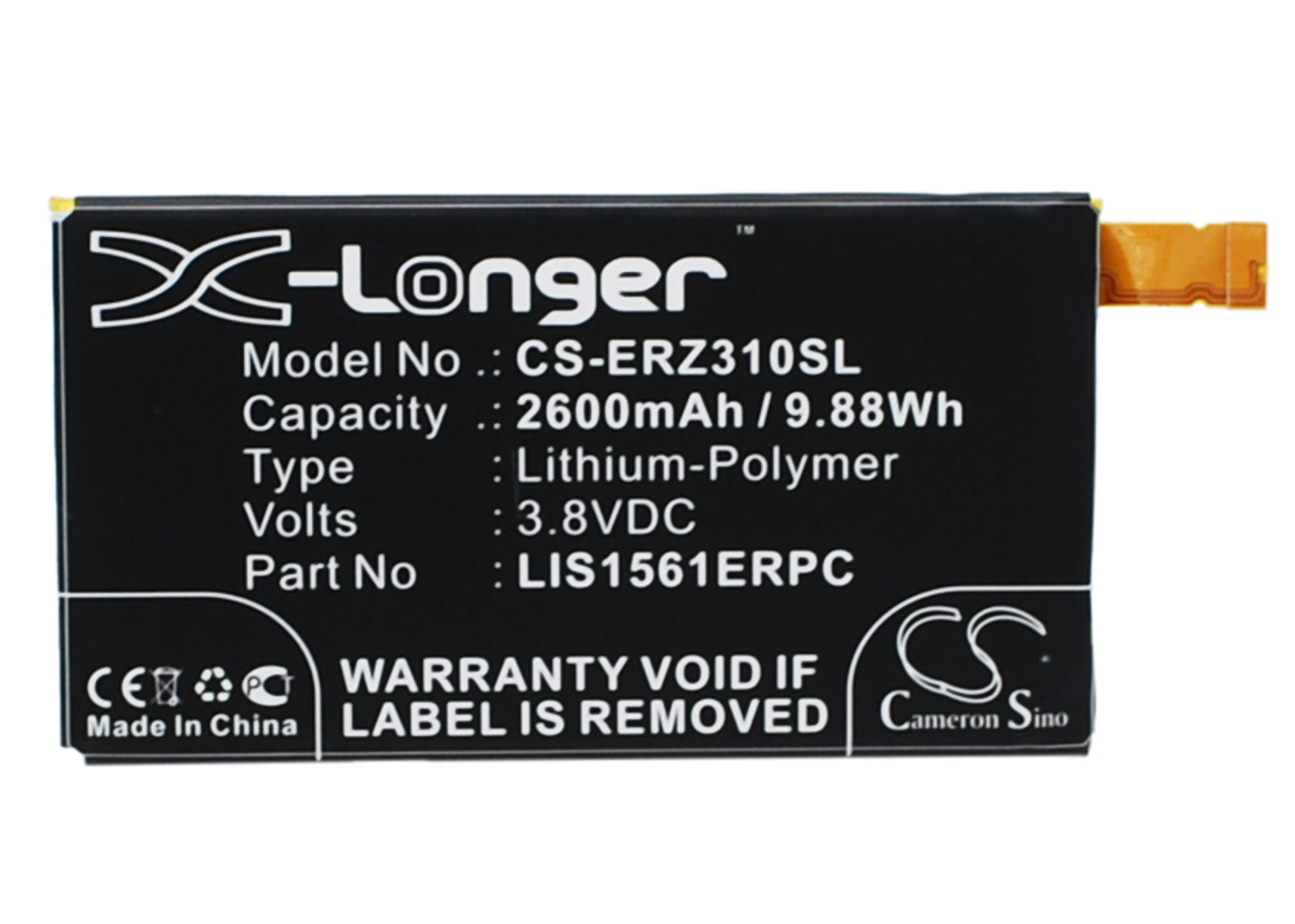 LIS1561ERPC Sony Ericsson Replacement Battery 3.8V 2600mAh