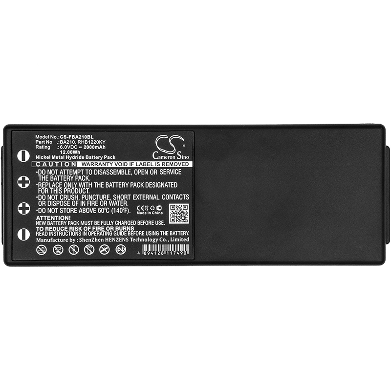 HBC BA14061 Fub06 Eex FUB10AA Replacement Battery 6V 2000mAh