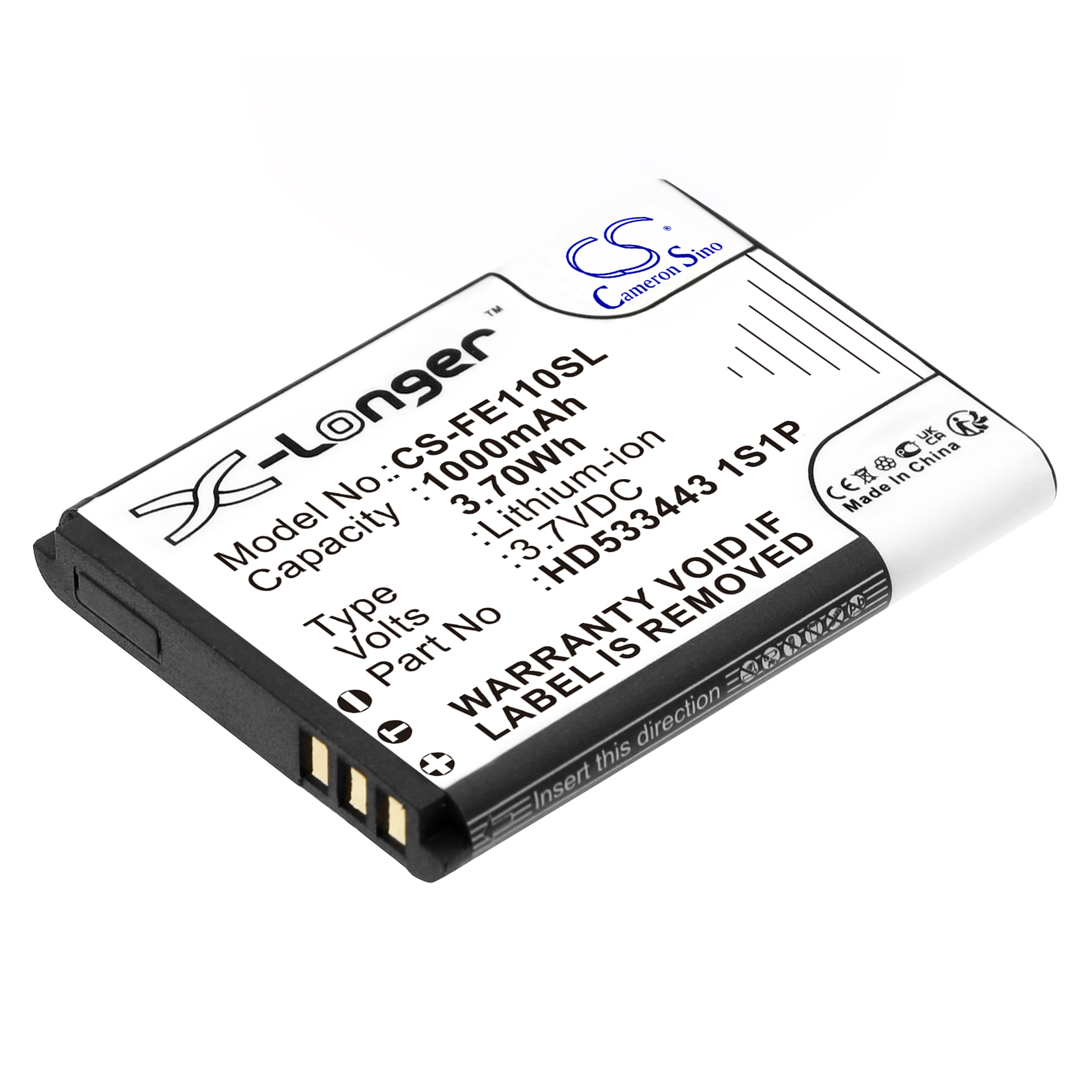 Fiio E11 Technaxx Musicman BT-X1 Amplifier Replacement Battery 1000mAh
