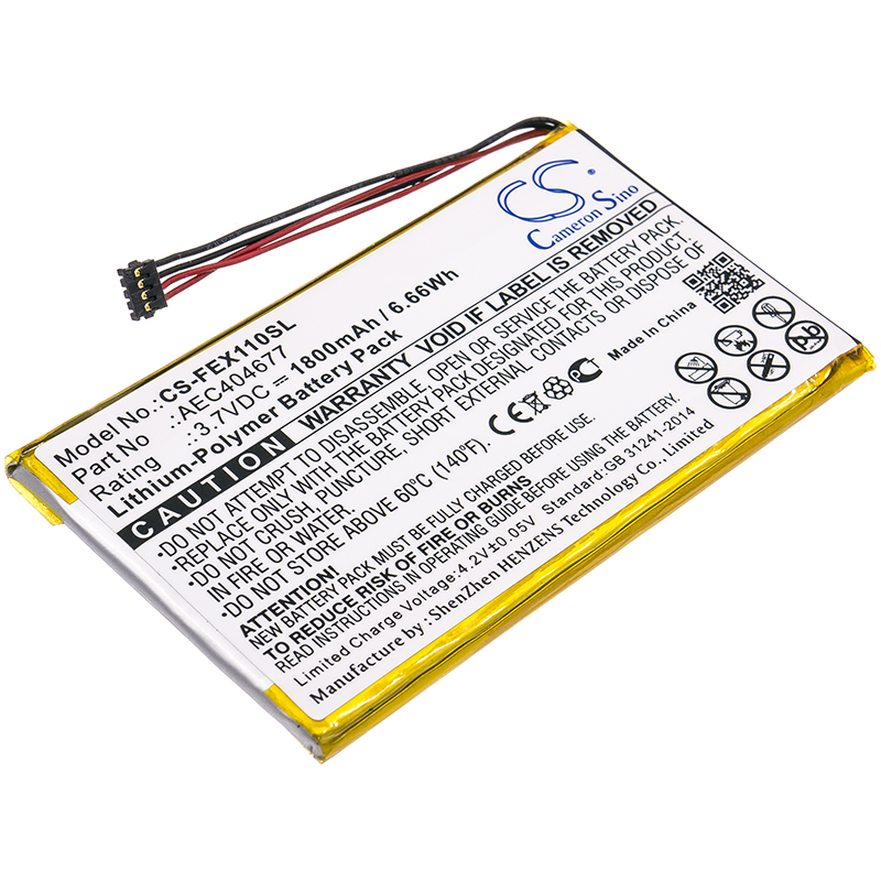 Fiio FX1221 X1 ii AEC404677 Amplifier Replacement Battery 1800mAh