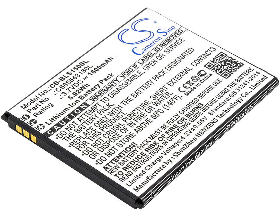 BLU S0150UU S0151UU Replacement Battery 3.7V 1600mAh